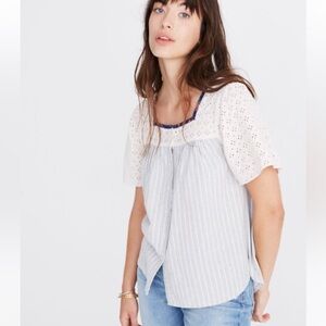 Madewell x The New Denim Project® Patchwork Butterfly Top